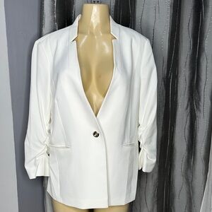 Tamari Arthur S. Levine Sz 16 Elegant White Women's Blazer
